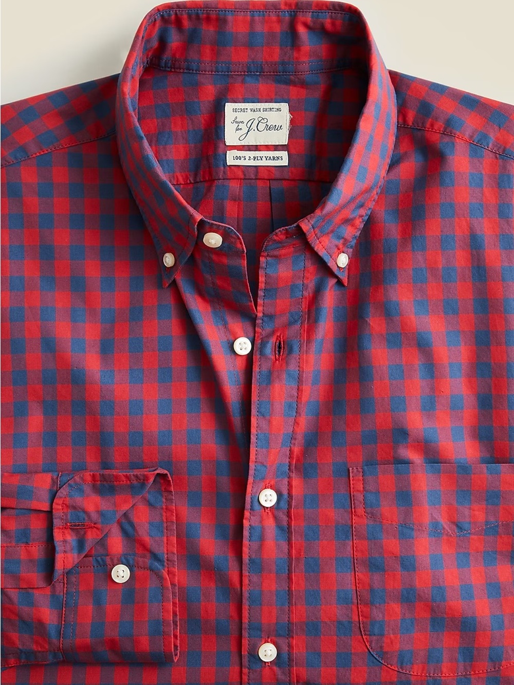 J Crew gingham flannel